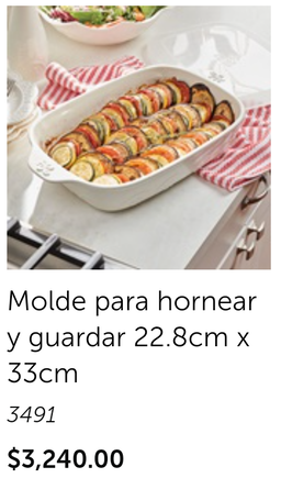 Molde para hornear y guardar 22.8cm ×33cm