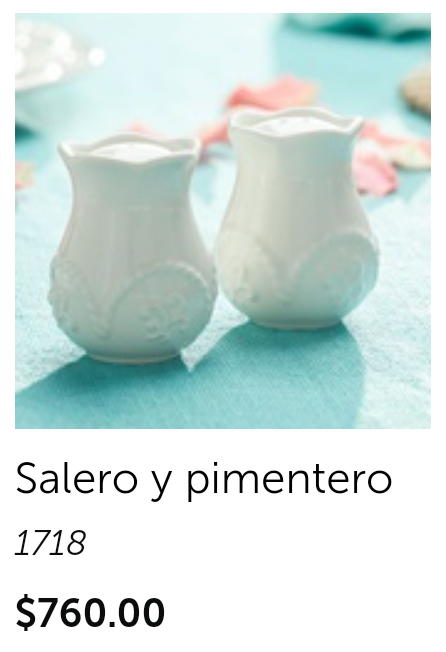 Salero y pimentero