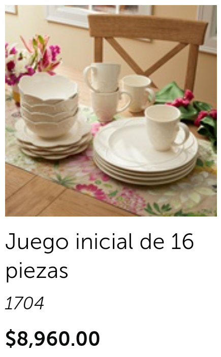 Juego inicial de 16 piezas