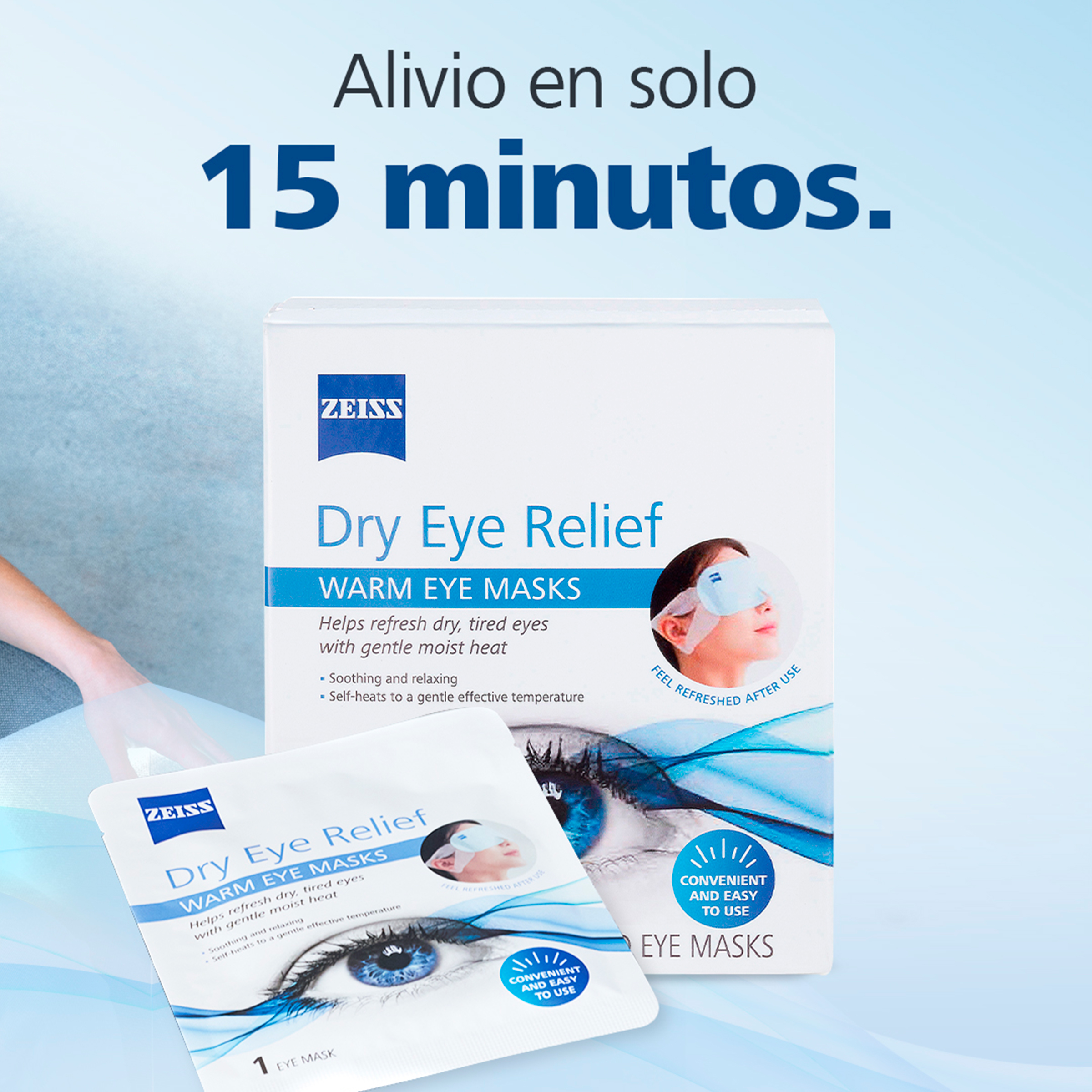 ZEISS Warm Eye Mask - Alivio para Ojos Secos y Cansados - Individual o Caja