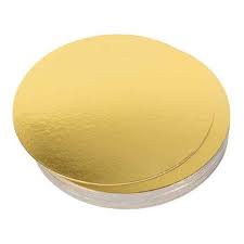 1812 CAKE BOARD ROUND 10X10 GOLD _0