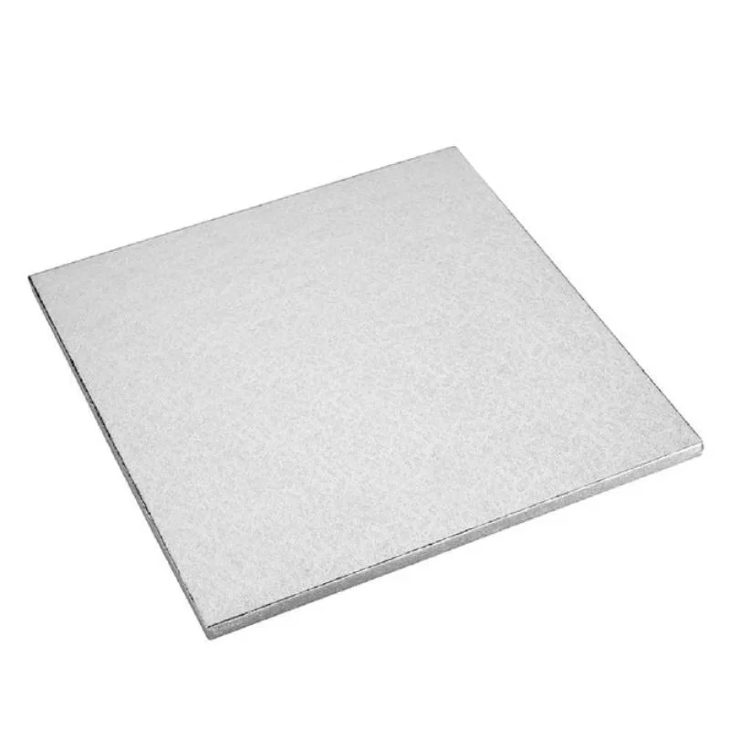 1493 CAKE BOARD 8 SQUARE SILVER -CBS8 