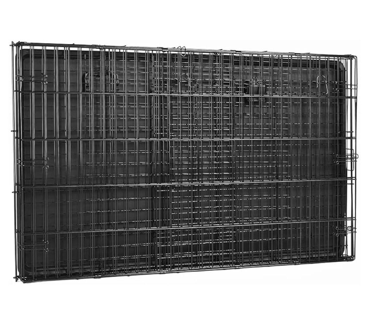 Durable Foldable Metal Wire Dog Crate with Tray. _2