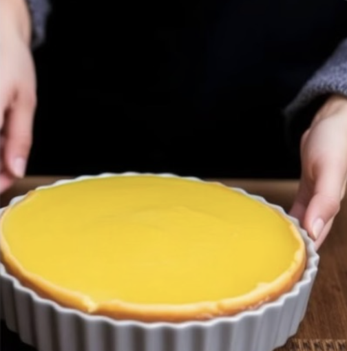 LEMON CURD BAKED CHEESECAKE