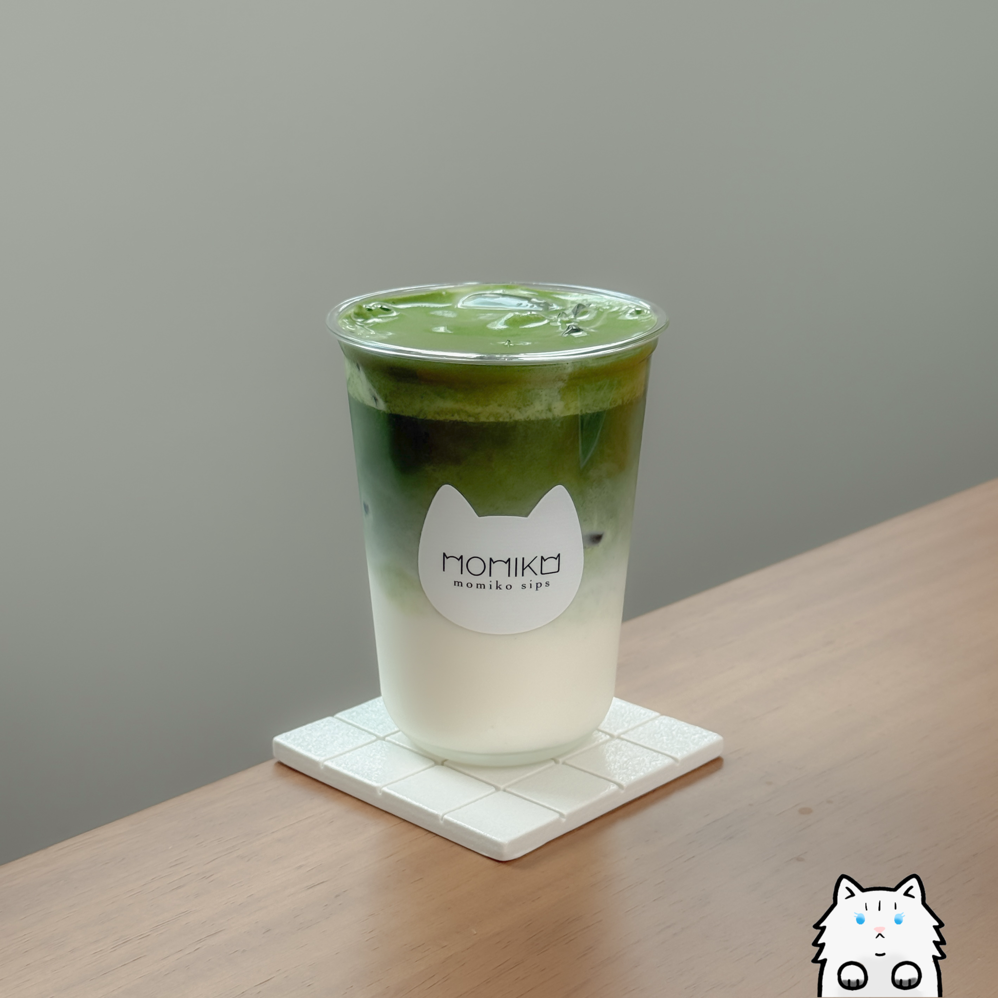 (upsize) iced matcha latte_0