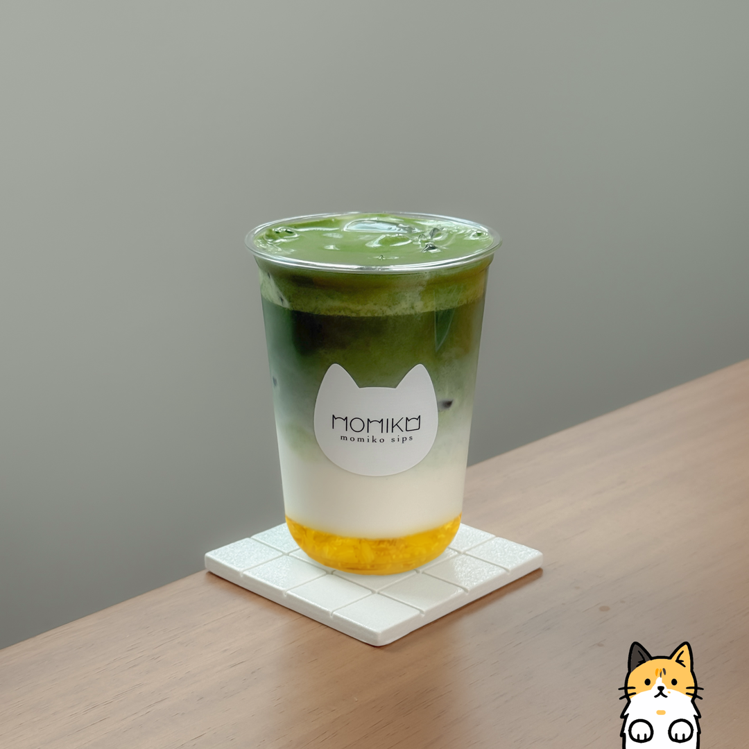 (upsize) iced osmanthus matcha latte