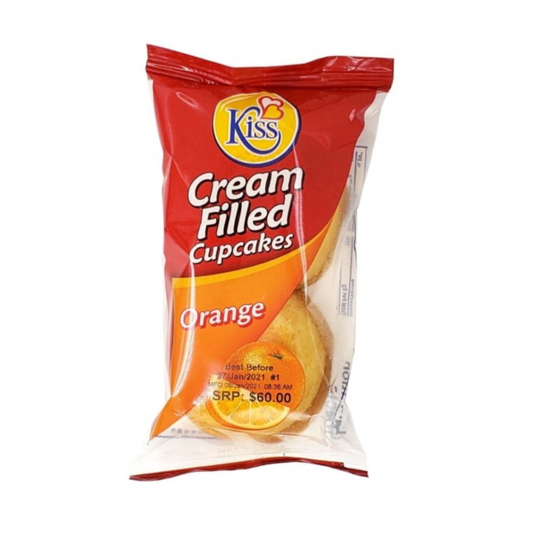 Kiss Cream Filled Cupcakes (Orange)