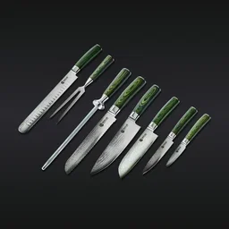 1365 CARVING KNIFE 8 PCS SET 