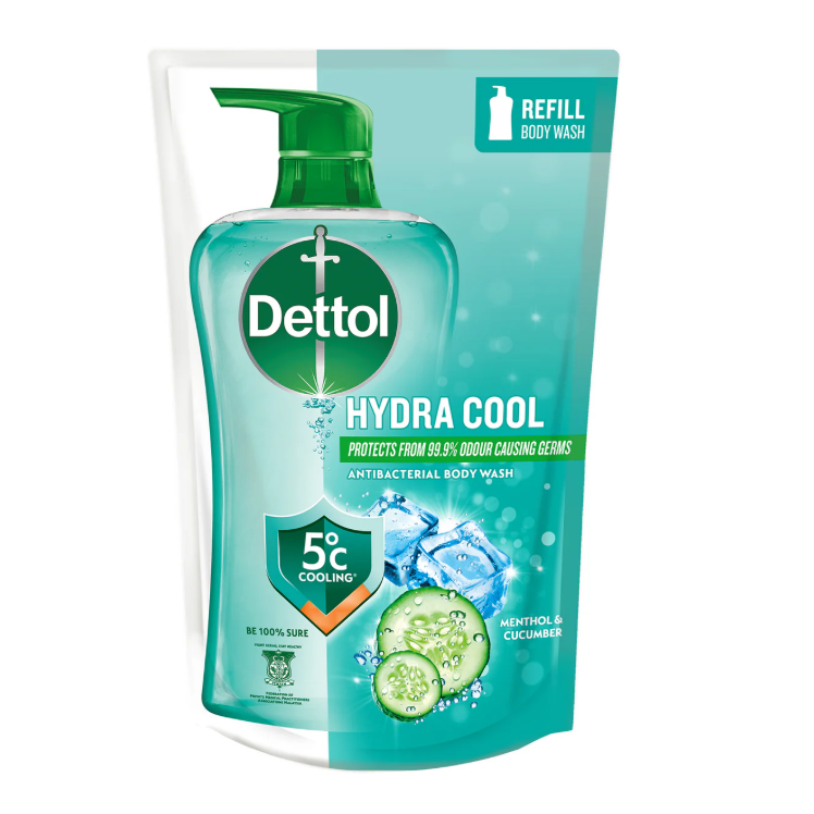 Dettol Shower Gel Hydra Cool Pouch 800g