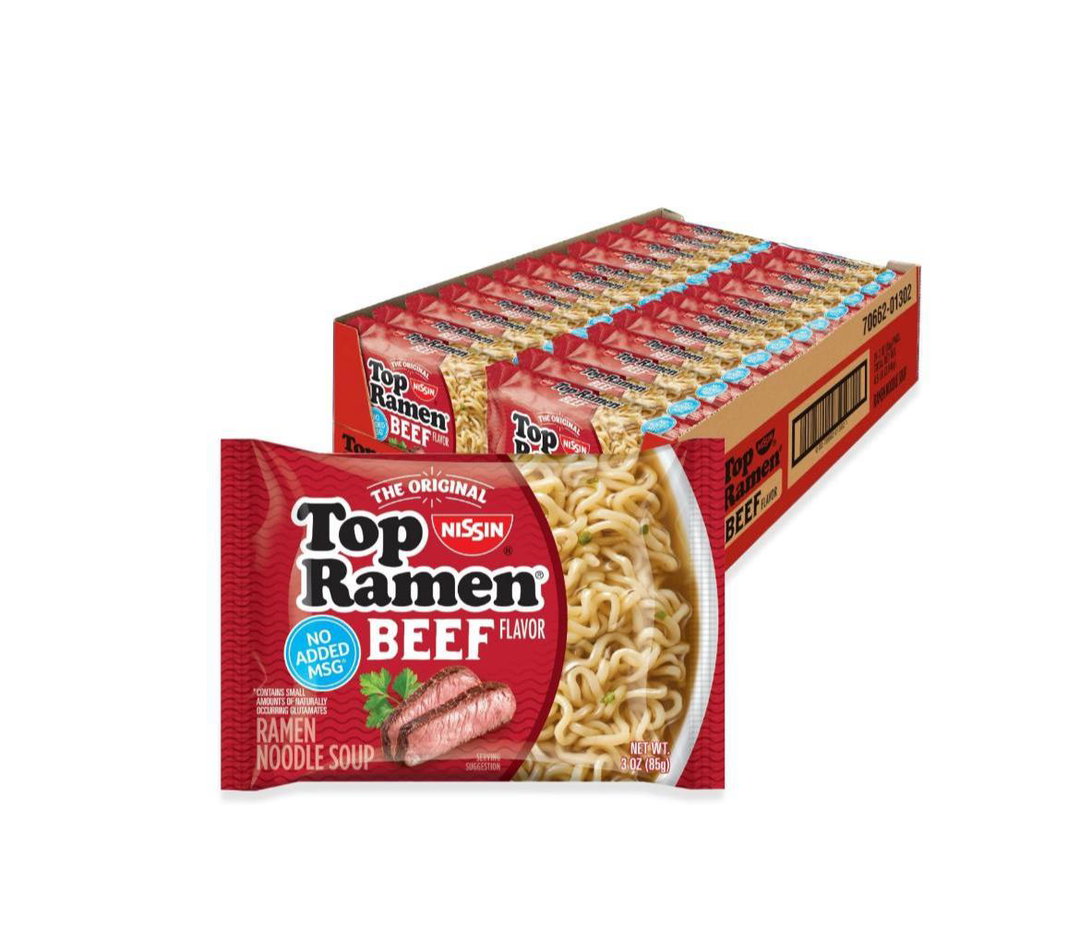 Top Ramen Beef Flavour