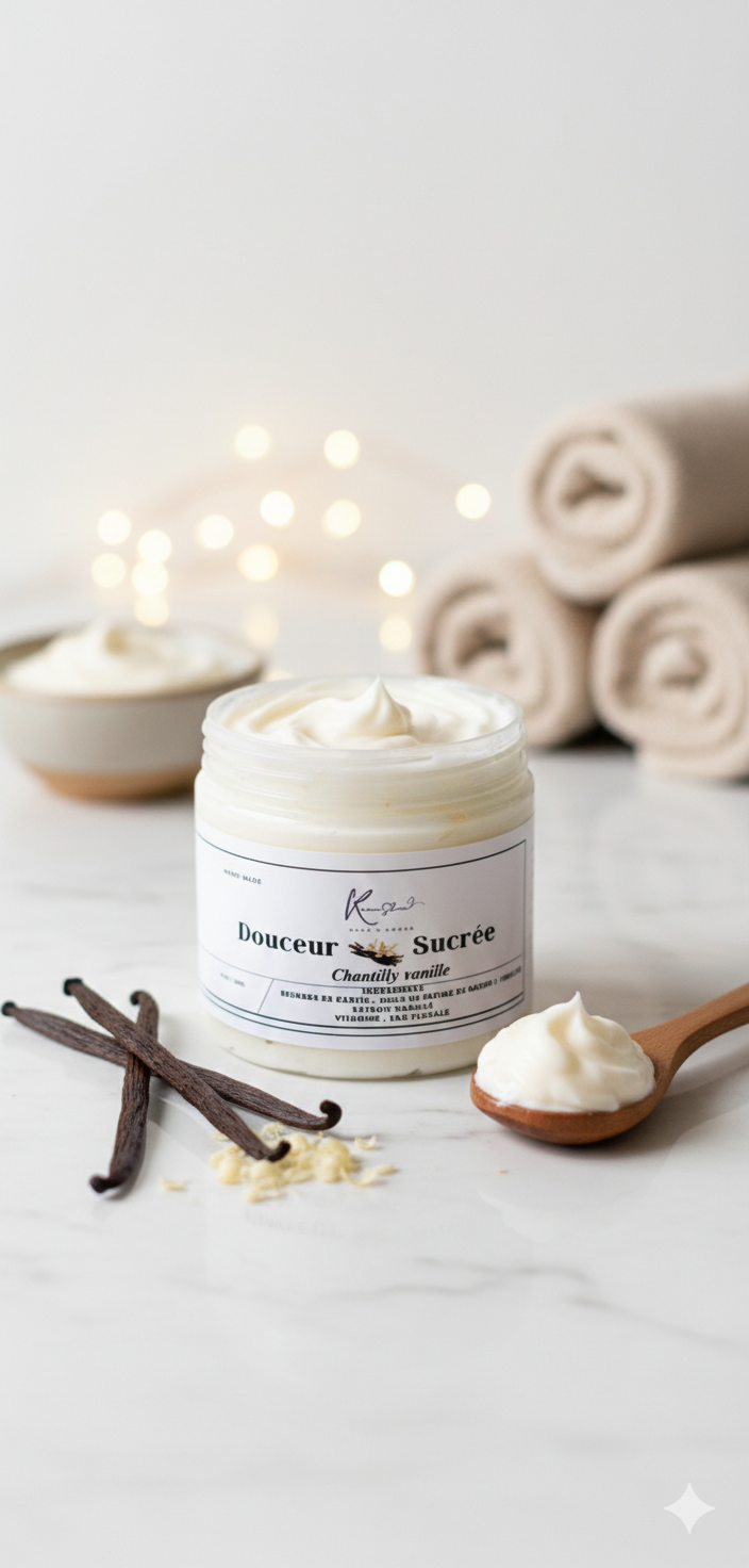 crème chantilly de beurre de Karite vanille