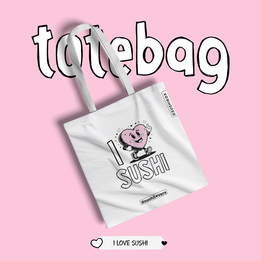 TOTE BAG Valentines "I love sushi"