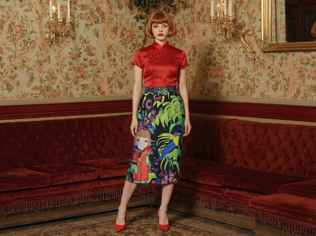 [Pre-Order] Oriental Lulu in Jungle - Hip Wrap Skirt 