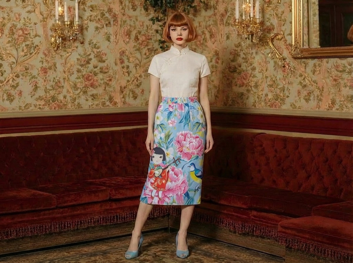 Oriental Lulu with Songbird — Hip Wrap Skirt_0