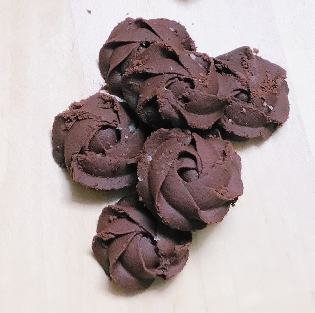 Sea Salted Dark Chocolate Cookies