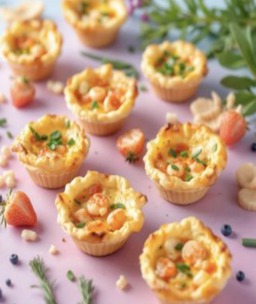 MINI QUICHE Prawns & Chives