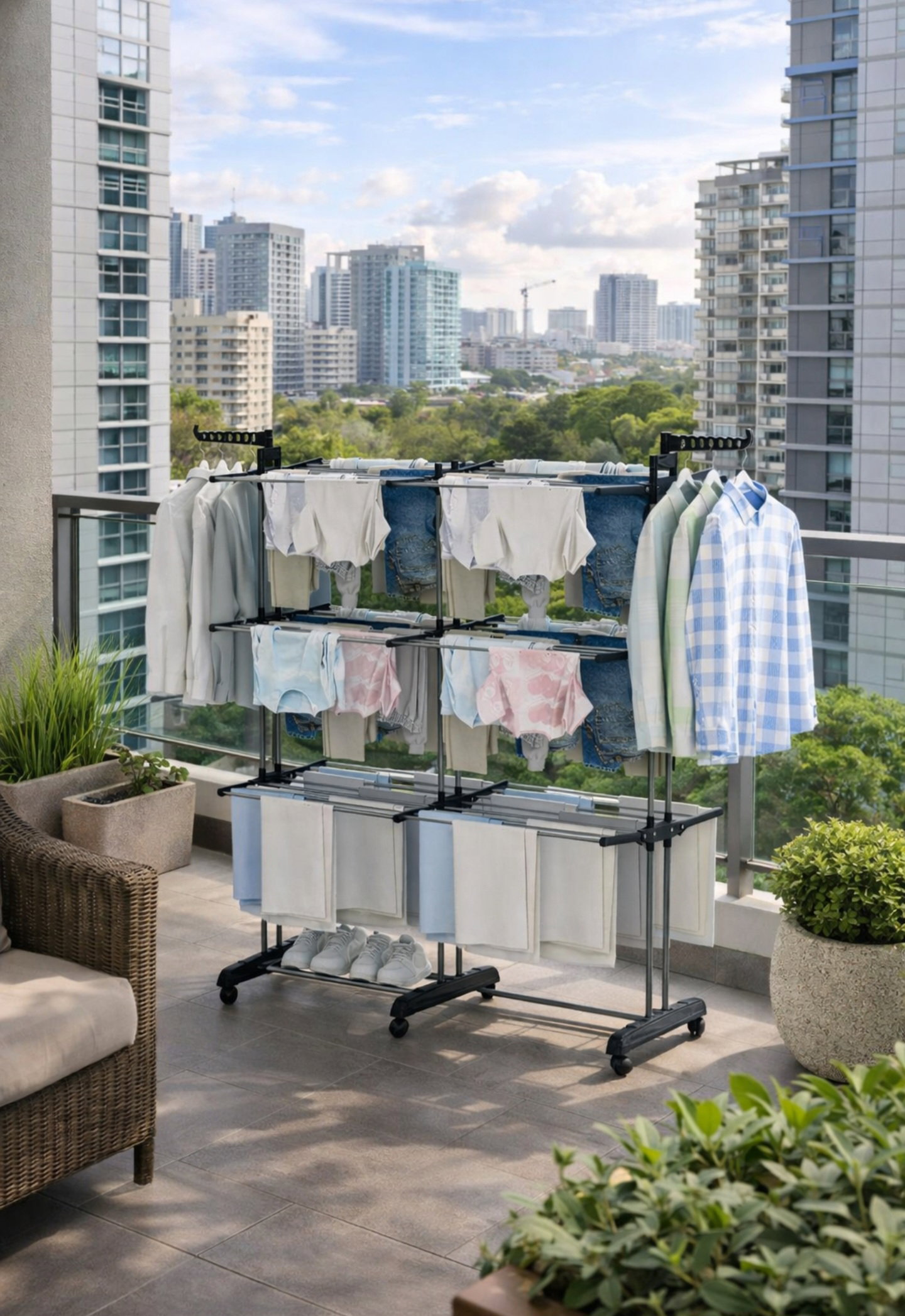 Heavy Duty Double Side Clothes Drying Rack_1