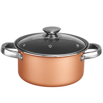 Brentwood 9 Piece Aluminum Non Stick Cookware Set in Copper_4