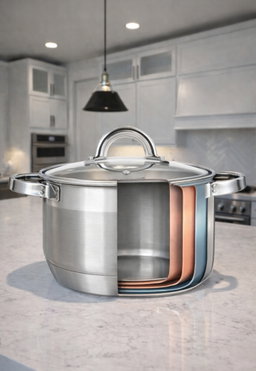 6pcs Stainless Steel Cookware Set