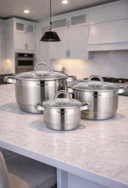 6pcs Stainless Steel Cookware Set