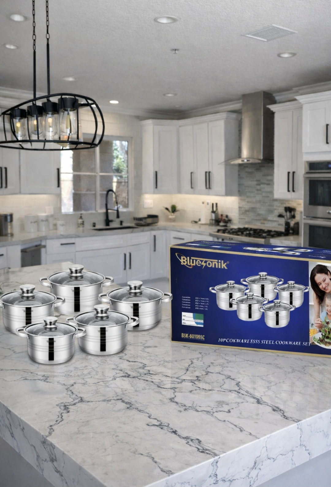 10pcs Stainless Steel Cookware Set
