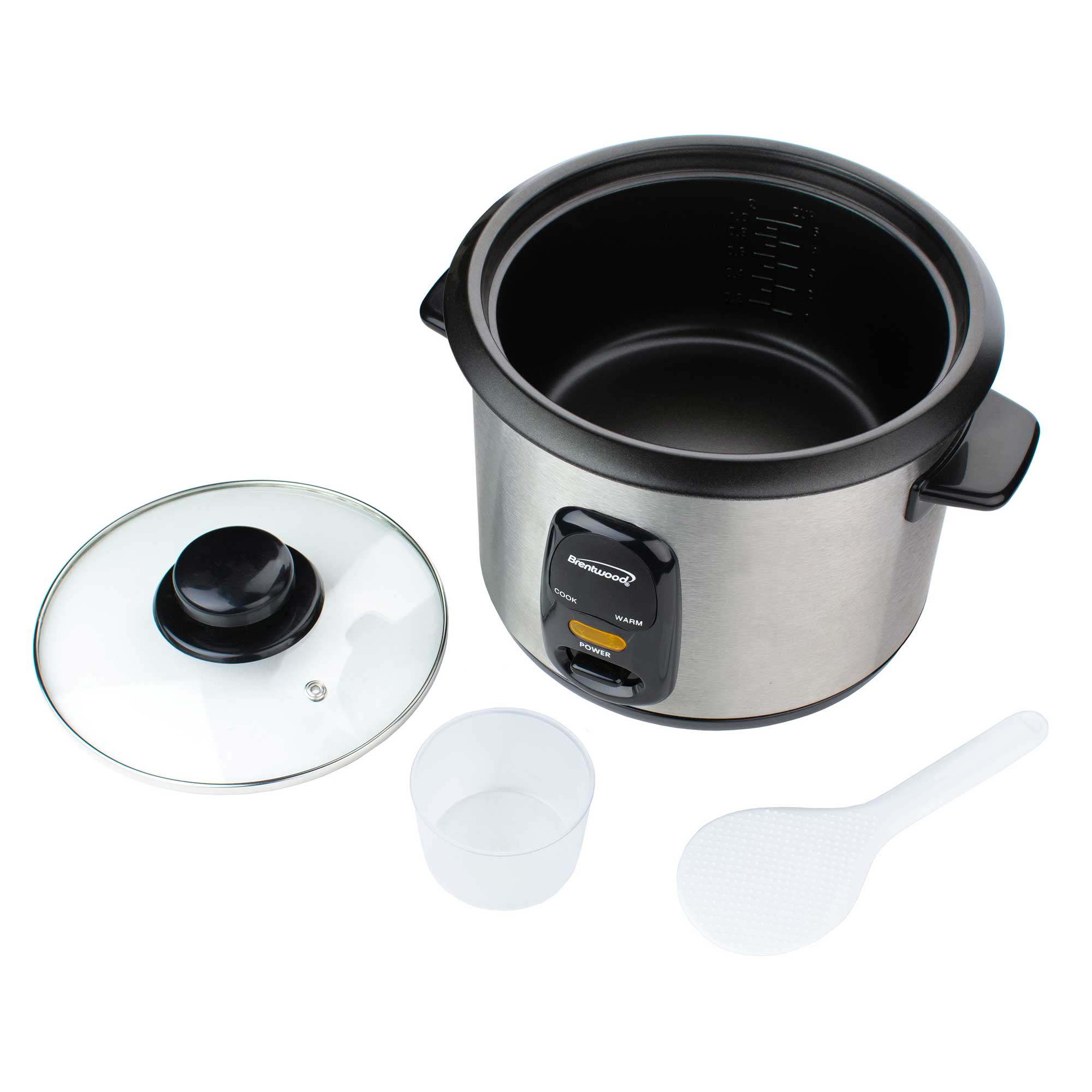 Brentwood TS-10 5-Cup Uncooked/10-Cup Cooked Rice Cooker, Stainless Steel_8