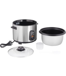 Brentwood TS-10 5-Cup Uncooked/10-Cup Cooked Rice Cooker, Stainless Steel