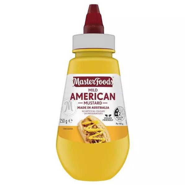 MasterFoods Mild American Mustard Squeezy Bottle 250g