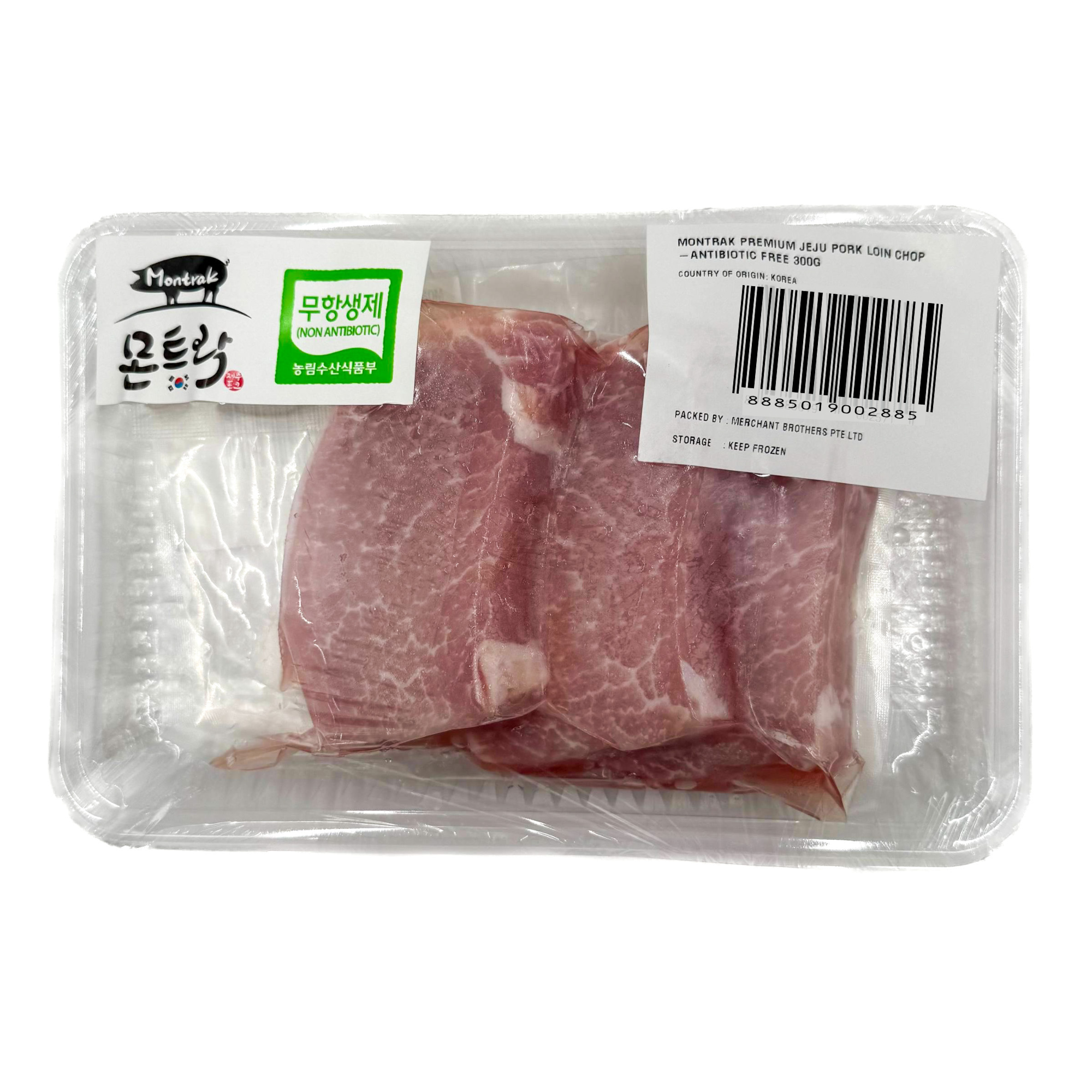 MONTRAK Premium Jeju Pork Loin Chop Frozen - Antibiotic Free 300g_2