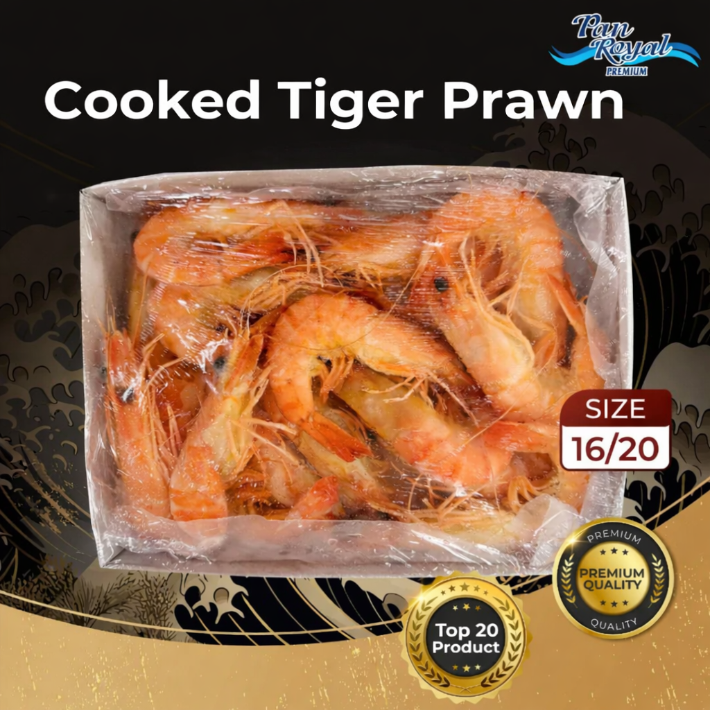PAN ROYAL Cooked Tiger Prawn 16/20 - 1KG_0