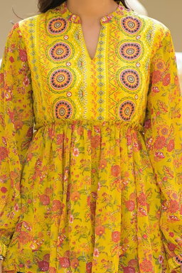 Short Cotton chiffon Kurtis