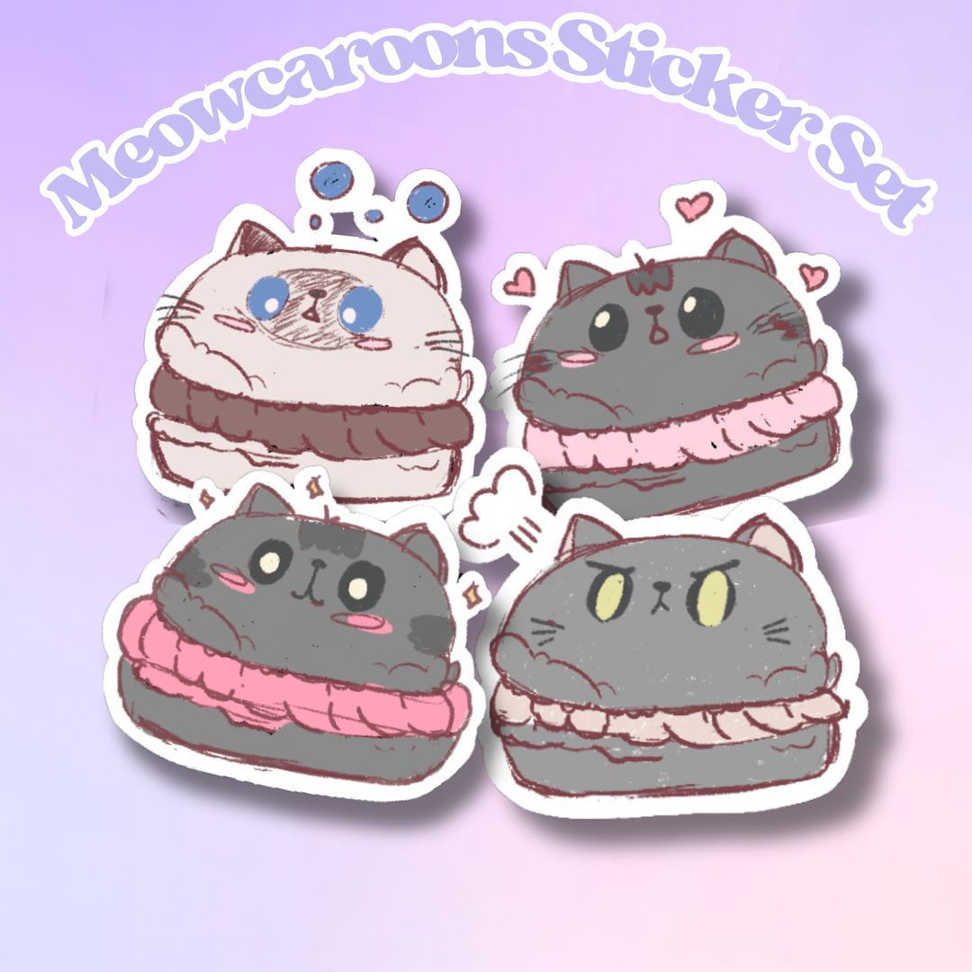 Meowcaroons Sticker Set