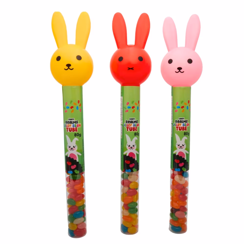Candy Realms Jelly Beans Bunny Tubes 80g_0
