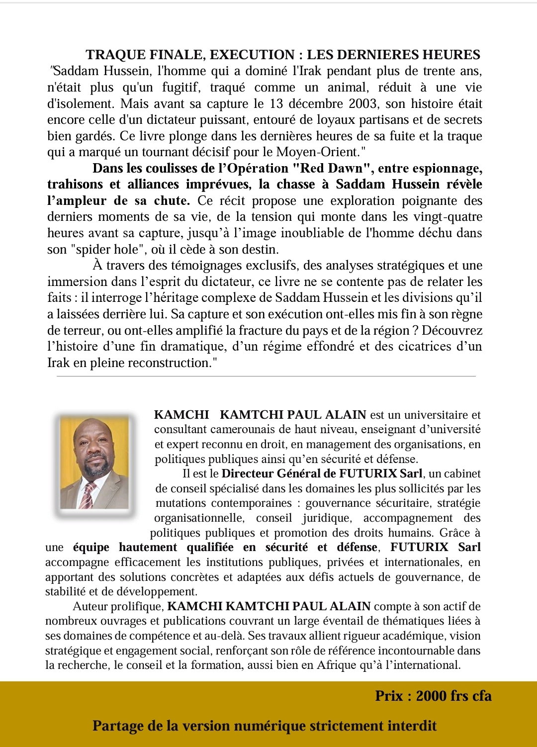 SADDAM TRAQUE FINALE, CAPTURE ET EXECUTION_1