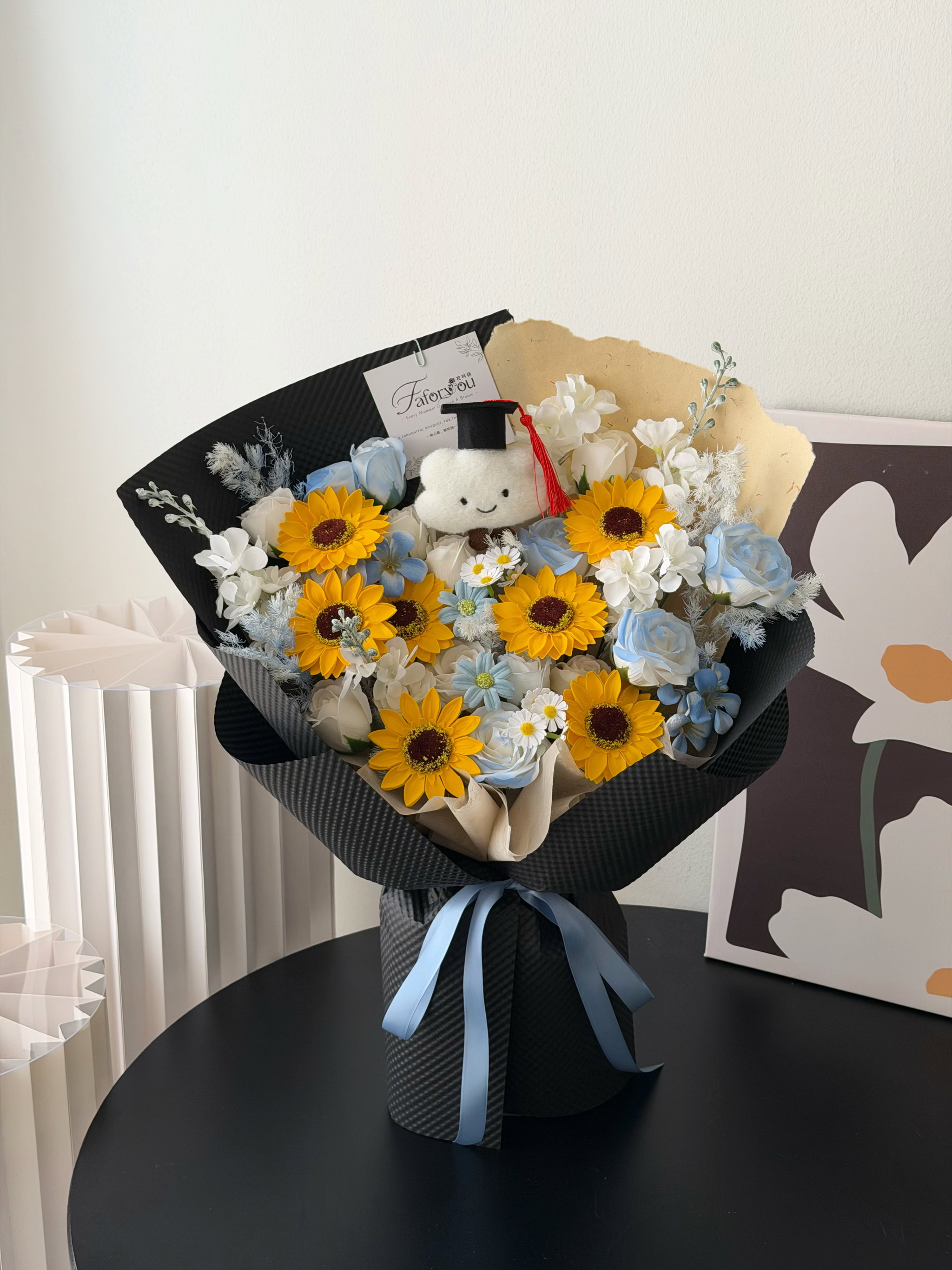 (GC001) Graduation Cloud Soap Flower Mixed Bouquet  _0