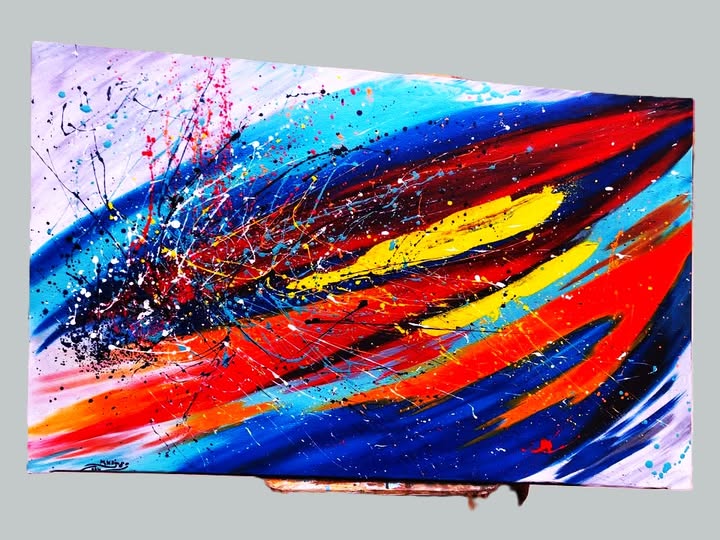 Quadro abstrato colorido