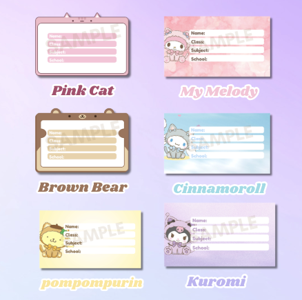School Sticker Label
