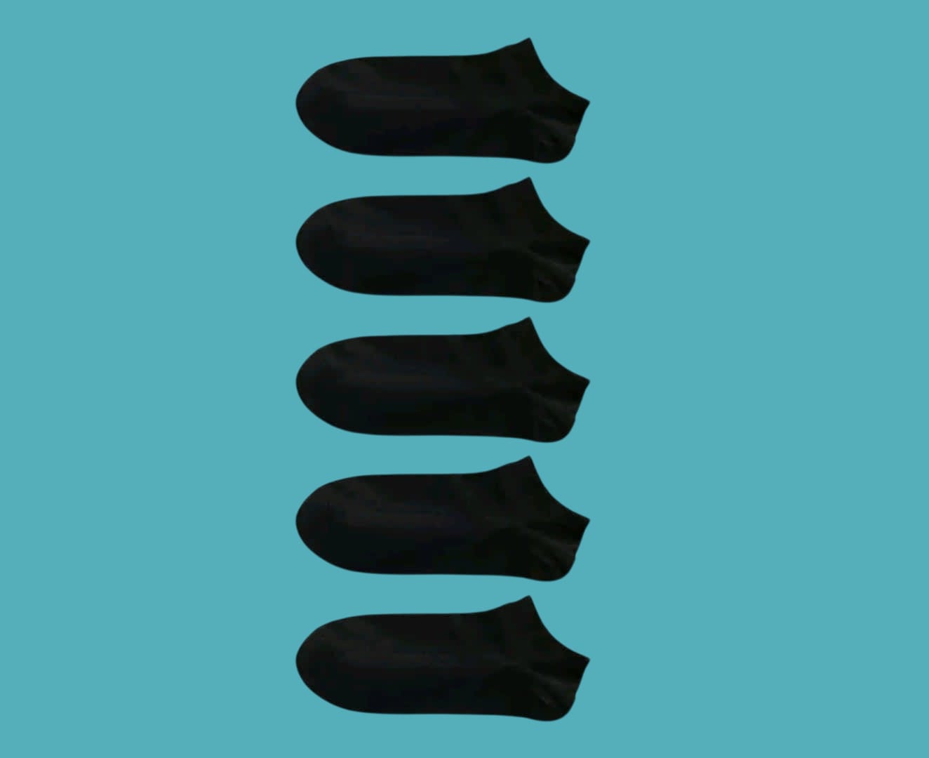 Black Cotton Ankle Socks_0