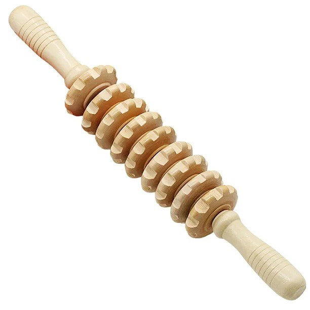 Rodillo Masajeador de Madera
