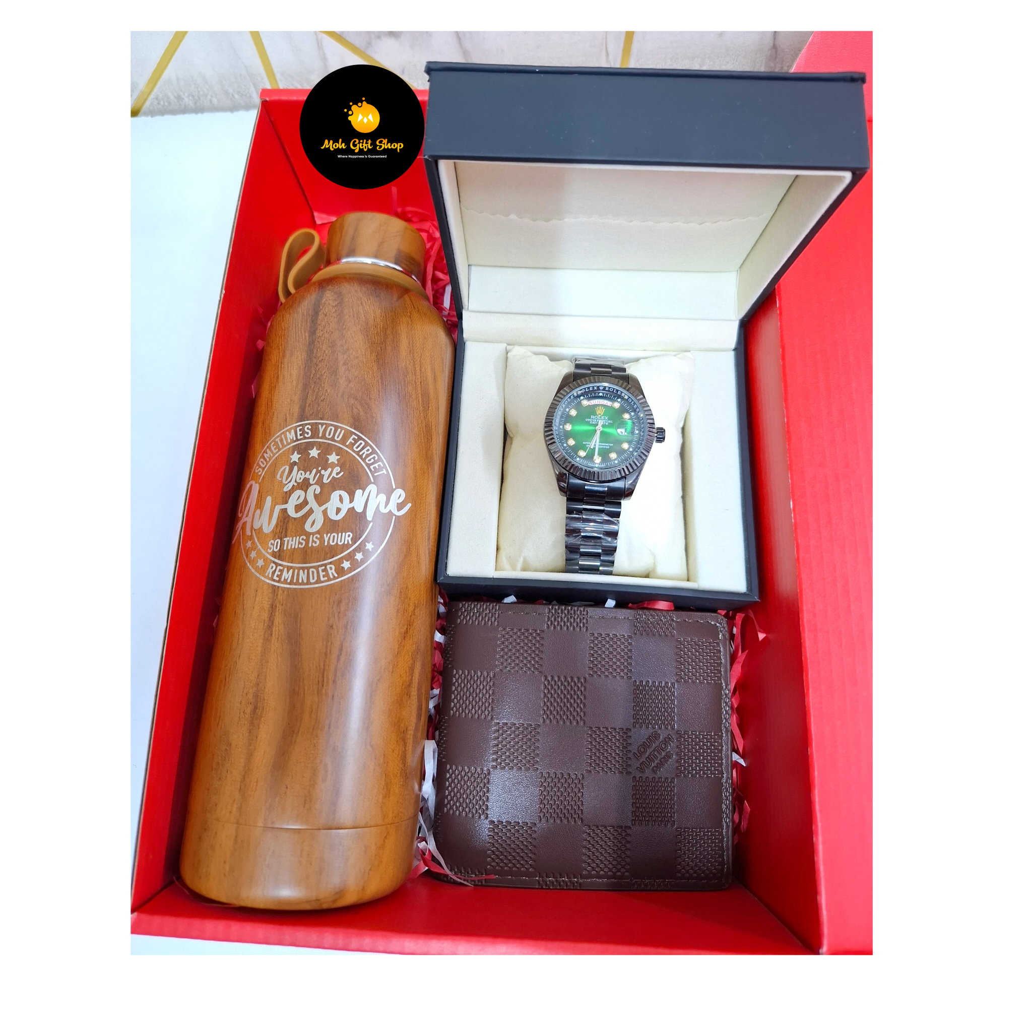 Elegance His — Watch, Wallet & Thermal Flask Combo_5