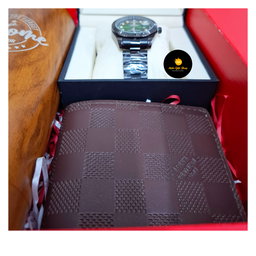 Elegance His — Watch, Wallet & Thermal Flask Combo
