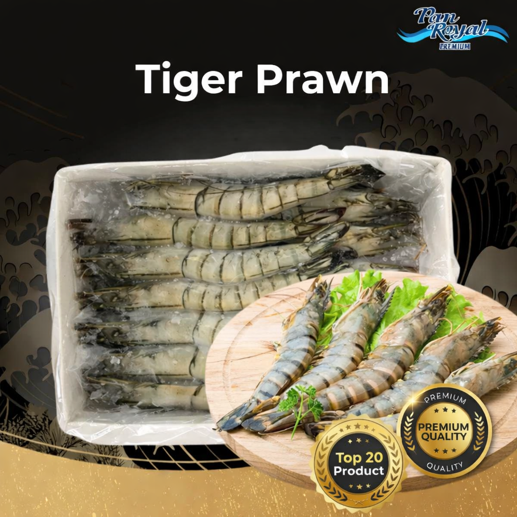 PAN ROYAL Black Tiger Prawn HOSO 13/15 - 1KG_0