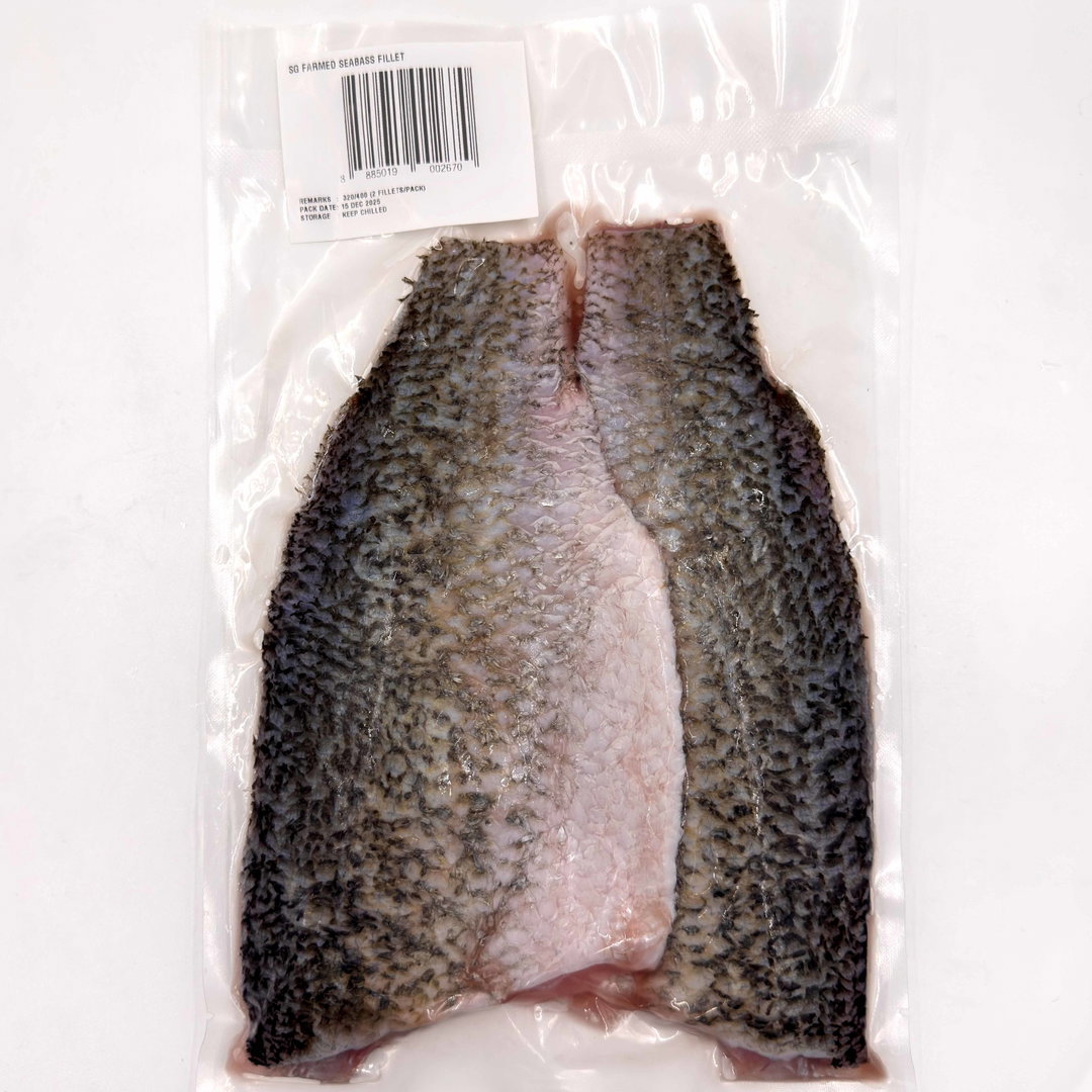 PRIME AQUACULTURE SG Farmed Seabass Fillet 350G