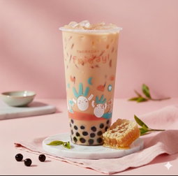 Honey Rose Pu-er Milk Tea (Large)