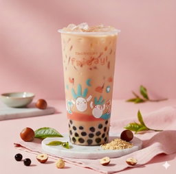 Hazelnut Rose Pu-er Milk Tea (Large)