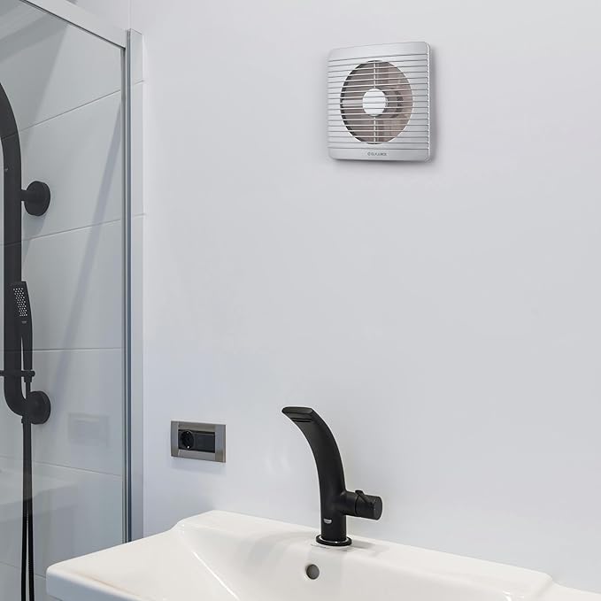 ELKANCE Turbo Pro Axial 150mm (6 Inches) Exhaust Fan With Mosquito Mesh | BLDC Motor |7W, 2400 RPM | Ideal for Bathroom, Kitchen & Office | ABS PP Plastic Body, Easy-Clean_3