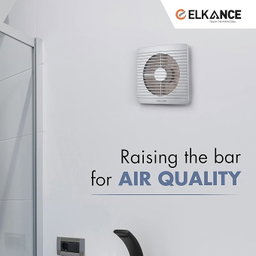 ELKANCE Turbo Pro Axial 150mm (6 Inches) Exhaust Fan With Mosquito Mesh | BLDC Motor |7W, 2400 RPM | Ideal for Bathroom, Kitchen & Office | ABS PP Plastic Body, Easy-Clean