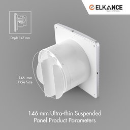 ELKANCE Turbo Pro Axial 150mm (6 Inches) Exhaust Fan With Mosquito Mesh | BLDC Motor |7W, 2400 RPM | Ideal for Bathroom, Kitchen & Office | ABS PP Plastic Body, Easy-Clean