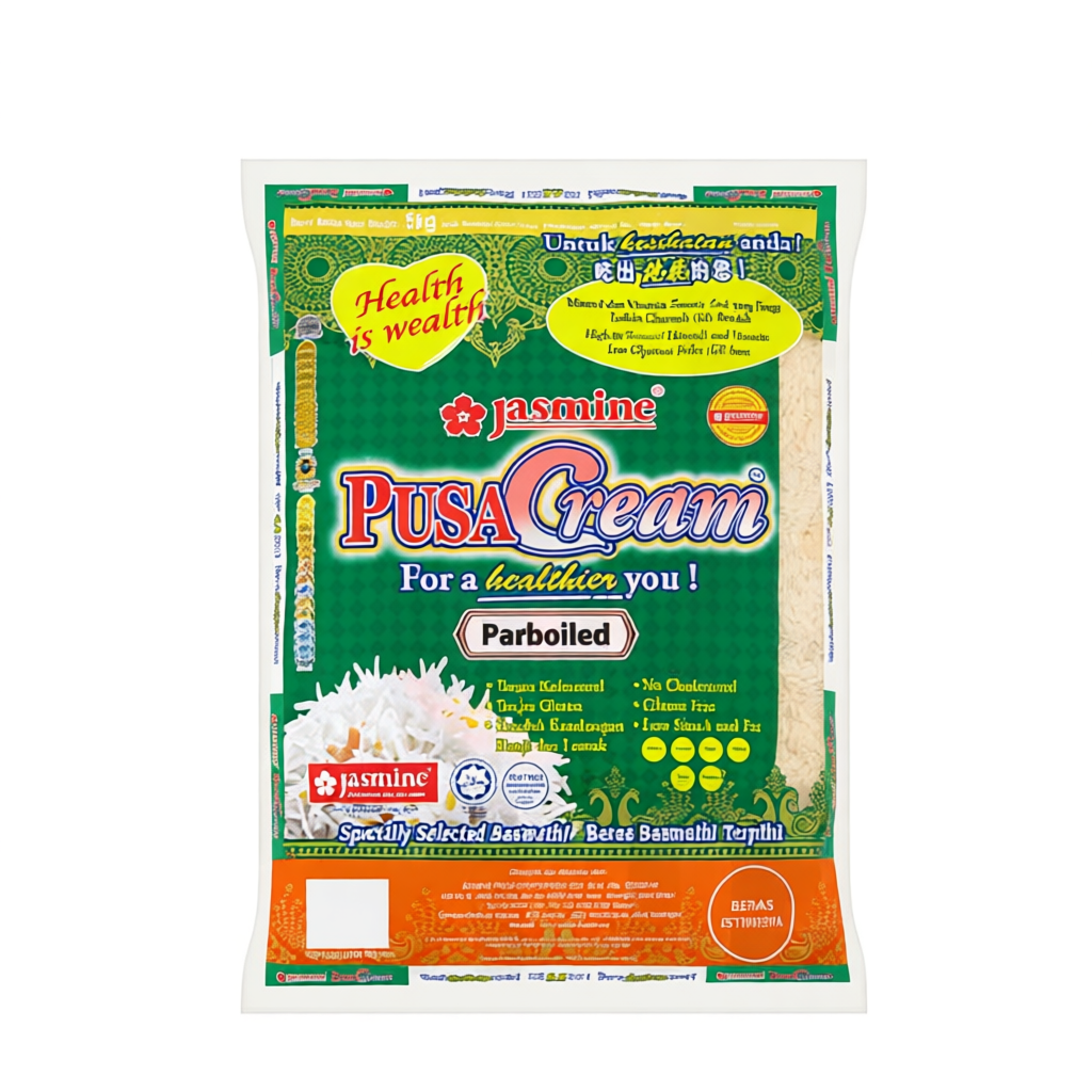 Jasmine Pusa Cream Basmathi Sella Parboiled Rice 5kg