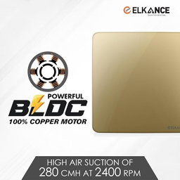 ELKANCE Canon Metal 150mm (6 Inches) Axial Exhaust Fan | BLDC Motor | 7W, 2400 RPM | Ideal for Modern Kitchen, Bathroom & Office | ABS PP Plastic Body | Premium Stainless Steel Front Panel 